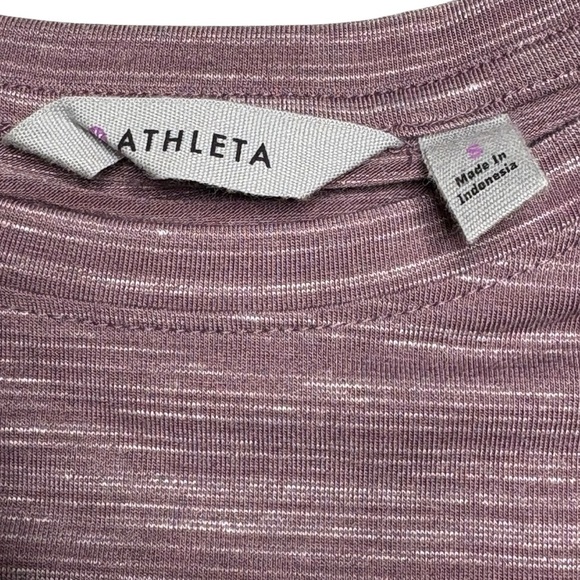 Athleta Avenues Blouson Mini Dress Size S Ruched Sides Super Soft Mauve Casual - Picture 10 of 12